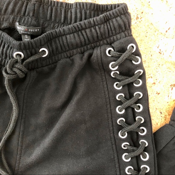 Romeo & Juliet Couture Lace-Up Sweatpants,sz Small - Picture 4 of 8